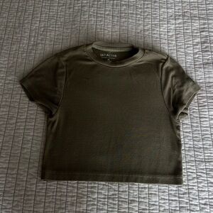 Set Active khaki basic crop top